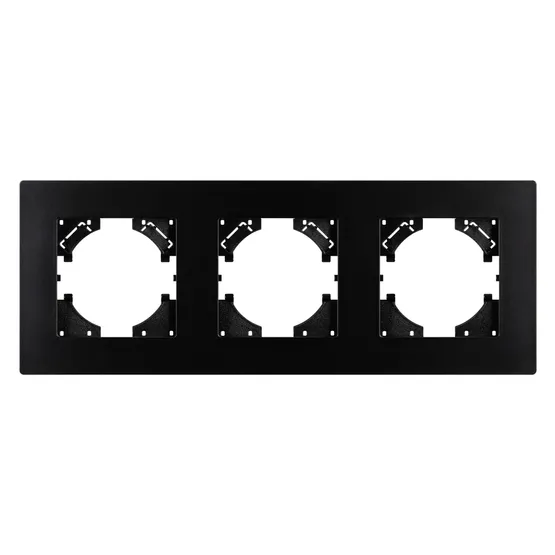 Фото #2 товара Рамка пластиковая FRM-PERIO-PL-3-BK (Arlight, -)