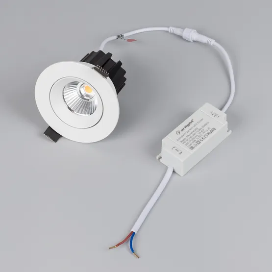 Фото #4 товара Светильник MS-ATOLL-BUILT-TURN-R94-10W Warm3000 (WH, 36 deg, 230V) (Arlight, IP54 Металл, 5 лет)