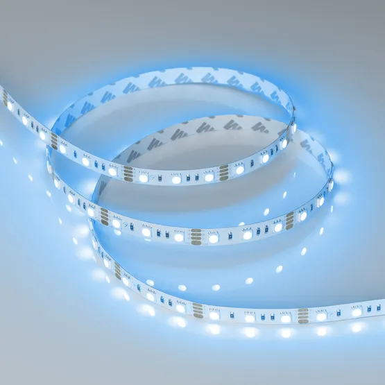 Фото #5 товара Светодиодная лента RT-B60-10mm 12V RGB (14.4 W/m, IP20, 5060, 5m) (Arlight, Открытый)