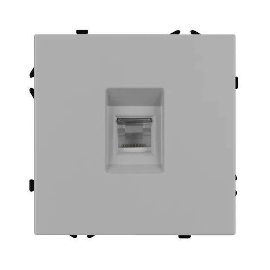 Фото #4 товара Механизм телефонной розетки SCT-NOBE-MTL1-SFPL-IS (RJ-11, 4C) (Arlight, Никель)