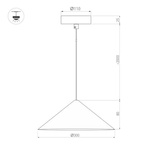 Фото #5 товара Светильник SP-MAKOTO-R300-10W Warm3000 (BK, 36 deg, 230V, TRIAC) (Arlight, IP20 Металл, 3 года)