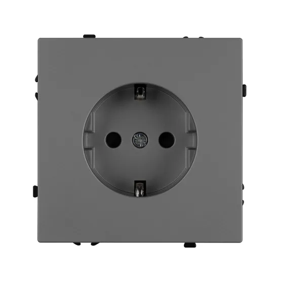 Фото #3 товара Механизм электрической розетки SCT-NOBE-MEU1-SFPL-GR (230V, 16A) (Arlight, Серый базальт)