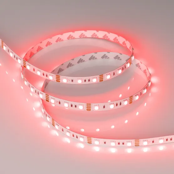 Фото #2 товара Светодиодная лента RT-B60-10mm 12V RGB (14.4 W/m, IP20, 5060, 5m) (Arlight, Открытый)