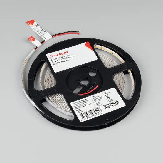 Фото #3 товара Светодиодная лента герметичная RTW-SE-A140-8mm 24V Day4000 (5 W/m, IP65, 5m) (Arlight, -)