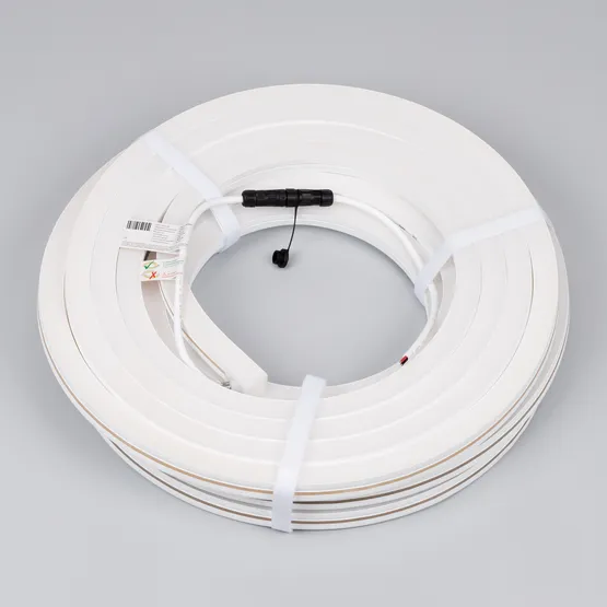Фото #2 товара Светодиодная лента герметичная MOONLIGHT-SIDE-X280-20x20mm 24V Warm3000 (10 W/m, IP67, 15m, wire x1) (Arlight, Вывод боковой, 5 лет)
