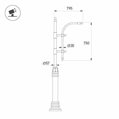 Фото #2 товара Кронштейн OXOR-SB3-1 BLACK (Arlight, Сталь)