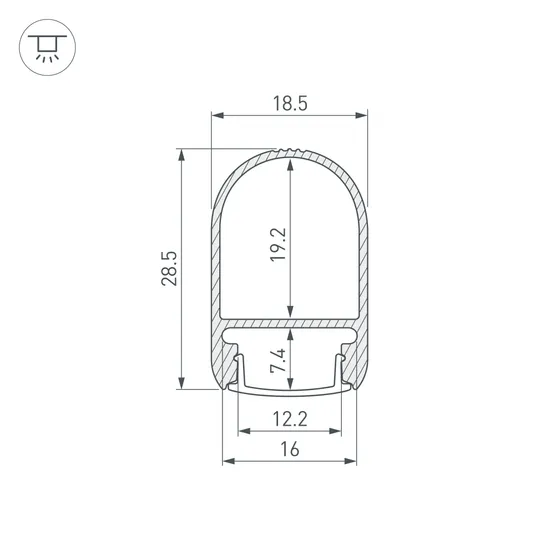 Фото #3 товара Профиль WARDROBE-1930-2000 ANOD BLACK (Arlight, Алюминий)