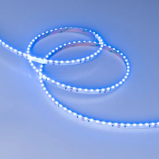 Фото #4 товара Светодиодная лента RS-S120-8mm 24V Blue (9.6 W/m, IP20, 3014, 5m) (Arlight, боковое свечение)