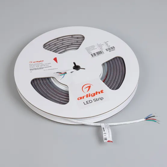 Фото #5 товара Светодиодная лента герметичная CSP-PFS-X540-12mm 24V RGB (15 W/m, IP68, TWP100, 5m) (Arlight, -)