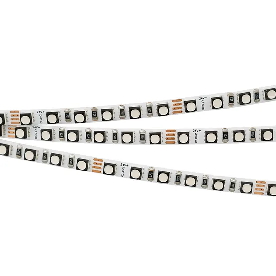 Фото #3 товара Светодиодная лента MINI-F120-5mm 24V RGB (8 W/m, IP20, 3535, 5m) (Arlight, узкая)