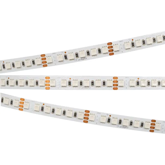 Фото #2 товара Светодиодная лента RT-H120-10mm 24V RGB (13.2 W/m, IP20, 4040, 5m) (Arlight, Открытый)