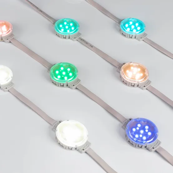 Фото #2 товара Модуль управляемый DMX-F10-D50 24V RGBW (2W, IP68, 120 deg) (Arlight, Пластик, 3 года)