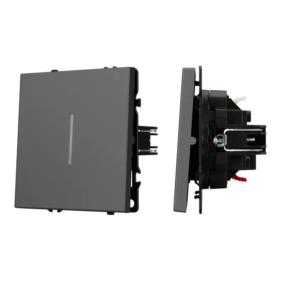 Фото #1 товара Механизм звонкового выключателя LED SWT-NOBE-MKR1-SFPL-L-GR (230V, 10A) (Arlight, Серый базальт)