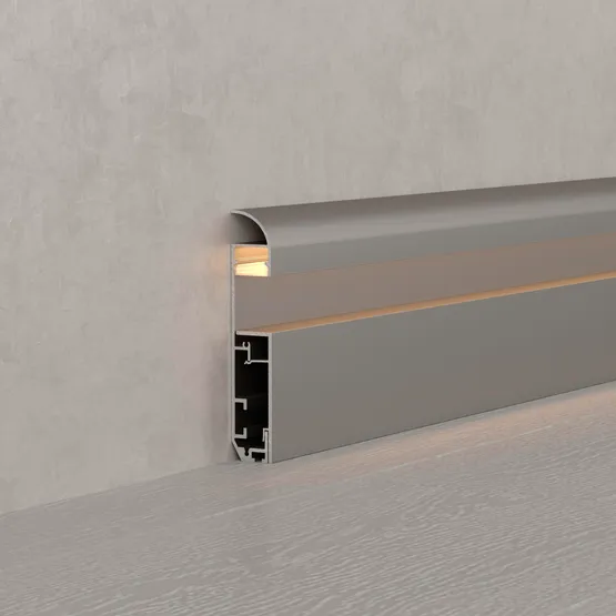 Фото #6 товара Профиль PLINTUS-H80-2000 ANOD (Arlight, Алюминий)