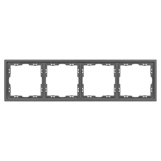 Фото #2 товара Рамка пластиковая FRM-NOBE-SFPL-4-GR (Arlight, Серый базальт)