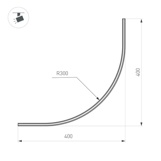 Фото #4 товара Трек MAG-MICROCOSM-TRACK-1115-ARC-R600 (BK) (Arlight, IP20 Металл, 3 года)