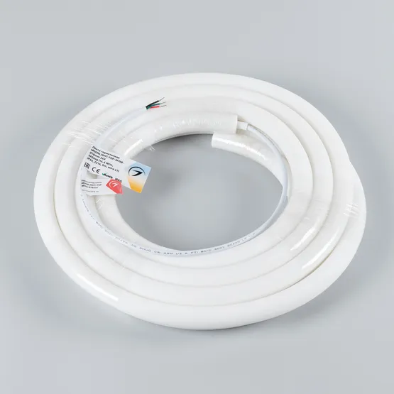 Фото #4 товара Светодиодная лента герметичная MOONLIGHT-TOP-M768-D18mm 24V White-MIX 360deg (14.4 W/m, IP65, 2216, 5m, wire x1) (Arlight, Вывод прямой, 3 года)