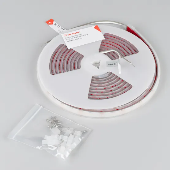 Фото #2 товара Светодиодная лента герметичная RTW-PS-A240-12mm 24V Warm2700 (19 W/m, IP67, 5m) (Arlight, CRI>90)