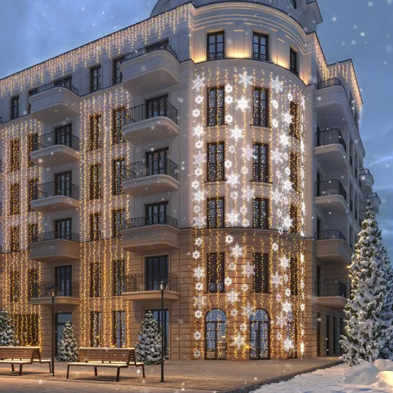 Фото #5 товара Фигура светодиодная ARD-SNOWFLAKE-M7-450x375-108LED White (230V, 6.5W) (Ardecoled, IP65)