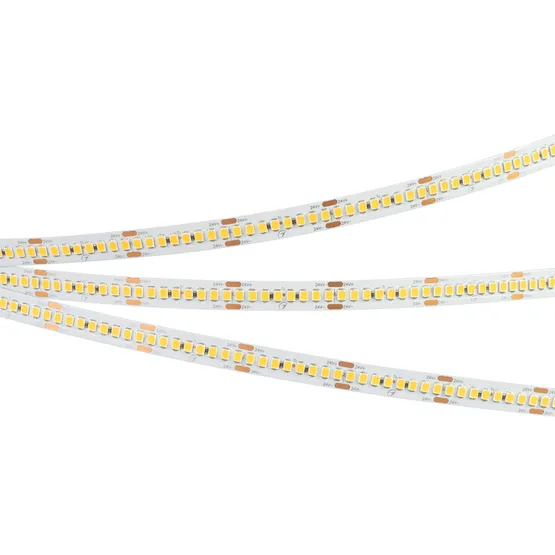 Фото #4 товара Светодиодная лента RT-A240-10mm 24V Warm2700 (22 W/m, IP20, 2835, 5m) (Arlight, высок.эфф.150 лм/Вт)