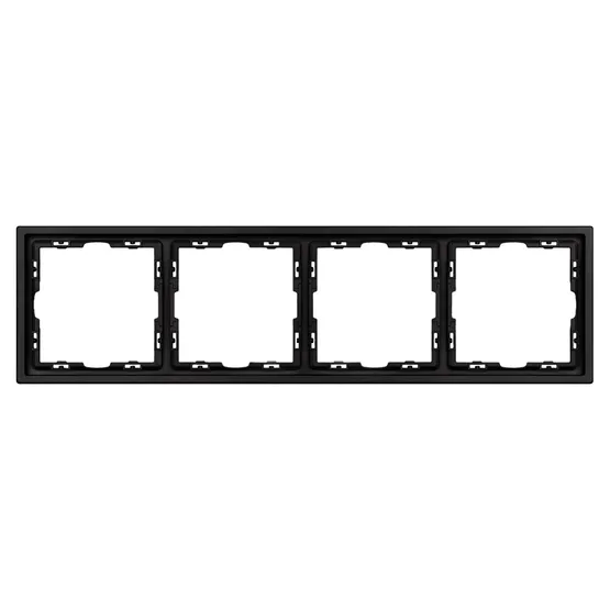 Фото #3 товара Рамка пластиковая FRM-NOBE-SFPL-4-BK (Arlight, Черный оникс)