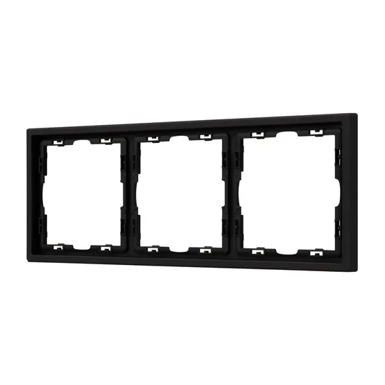 Фото #1 товара Рамка пластиковая FRM-NOBE-SFPL-3-BK (Arlight, Черный оникс)