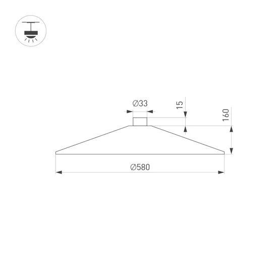 Фото #7 товара Светильник ART-INBELT-WOK-R580-20W Day4000-MIX (BK, 110 deg, 48V, DALI) (Arlight, IP20 Металл, 3 года)