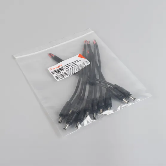 Фото #2 товара Коннектор выводной DC-MONO-2PIN-L150-M (JACK 5.5, LOCK) (Arlight, -)