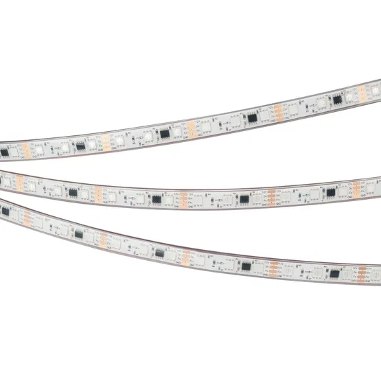 Фото #4 товара Светодиодная лента герметичная SPI-PFS-B60-12mm 12V RGB-PX3-BPT (12 W/m, IP68, 5060, 5m) (Arlight, бегущий огонь)
