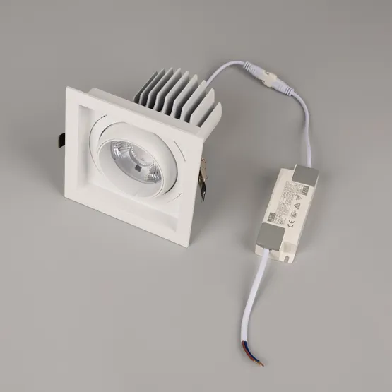 Фото #3 товара Светильник MS-VORTEX-BUILT-S140x140-30W Warm3000 (WH-WH, 17 deg, 230V) (Arlight, IP20 Металл, 5 лет)