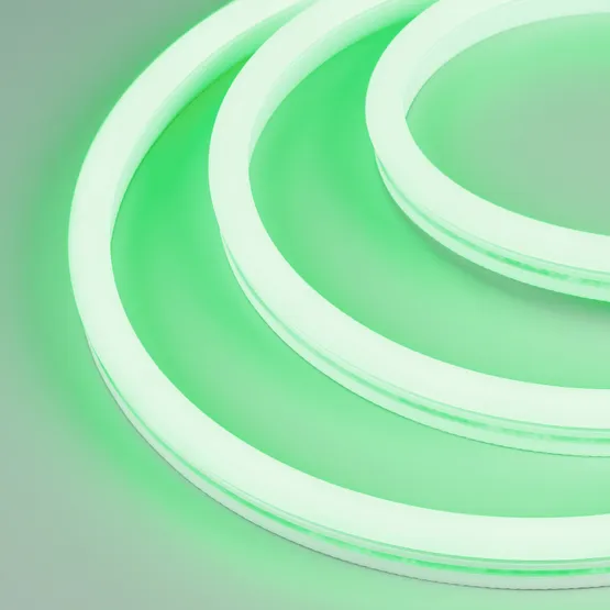 Фото #1 товара Светодиодная лента герметичная WAVE-SIDE-A120-12x25mm 230V Green (12 W/m, IP67, 50m, wire x2) (Arlight, Грибовидная форма)