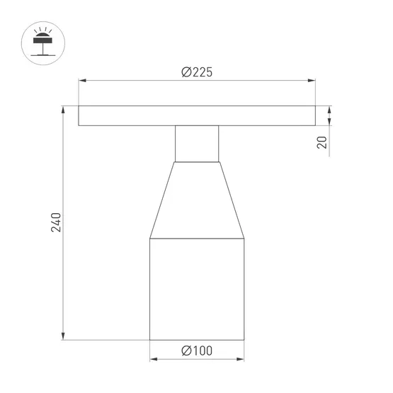 Фото #7 товара Светильник SP-CROOD-TAB-R22.5x24-7W Warm3200-MIX (SG-GN, 140 deg, 230V) (Arlight, IP20, Мрамор, 5 лет)