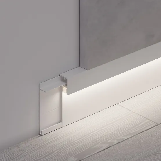 Фото #6 товара Профиль PLINTUS-H54B-2000 WHITE (Arlight, Алюминий)