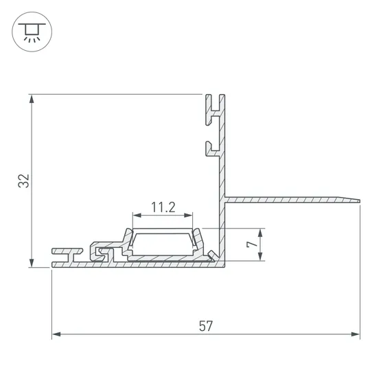 Фото #7 товара Профиль PAK-EDGE-2000 (Arlight, Алюминий)