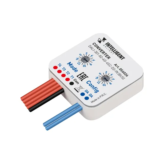 Фото товара INTELLIGENT ARLIGHT Конвертер DALI-301-82-4G-4SC-D2-IN (BUS) (IARL, IP20 Пластик, 3 года)