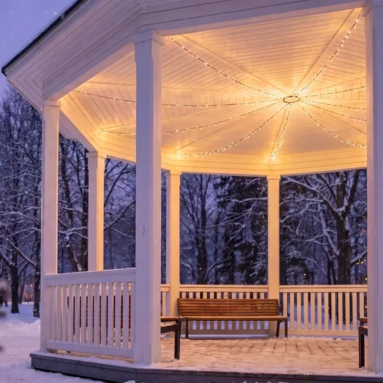 Фото #6 товара Светодиодная гирлянда Лучи Смарт ARD-GALA-CLASSIC-1800-BLACK-180LED RGB (230V, 3.6W, Tuya Wi-Fi) (Ardecoled, IP65)