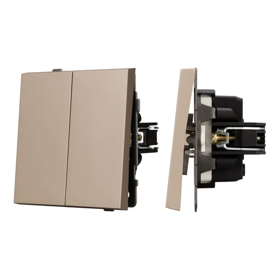 Фото #1 товара Механизм выключателя управления шторами SWT-TENDO-MKR2-PL-GD (230V, 10A) (Arlight, Песочный)