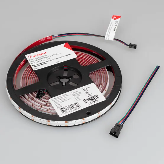 Фото #3 товара Светодиодная лента герметичная COB-SE-X840-10mm 24V RGB (16 W/m, IP65, CSP, 5m) (Arlight, -)