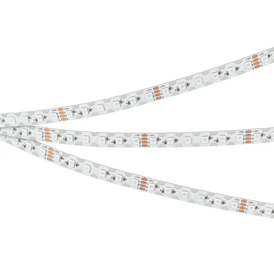 Фото #2 товара Светодиодная лента RZ-A120-8mm 24V RGB (12 W/m, IP20, 2835, 5m) (Arlight, -)