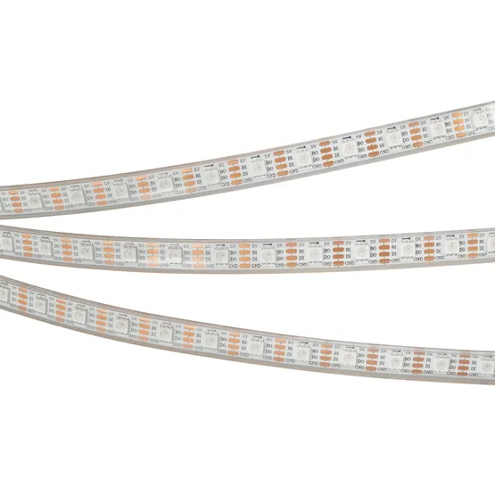 Фото #2 товара Светодиодная лента герметичная SPI-P-B60-12mm 5V RGB-PX1-BPT (12 W/m, IP66, 5060, 5m) (Arlight, бегущий огонь)