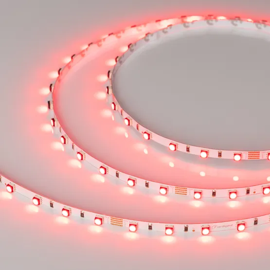 Фото #9 товара Светодиодная лента MINI-60-24V RGB 5mm (3535, 5m, LUX) (Arlight, 6 Вт/м, IP20)