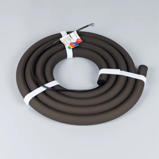 Фото #4 товара Светодиодная лента герметичная MOONLIGHT-BLACK-TOP-G280-D25mm 24V RGB 360deg (14.4 W/m, IP65, 3m, wire x1) (Arlight, Вывод прямой, 3 года)