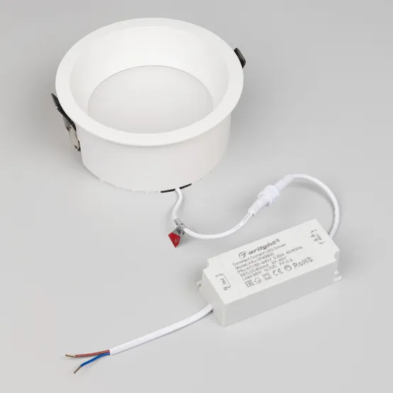 Фото #2 товара Светильник MS-DROP-BUILT-R158-30W Warm3000 (WH, 90 deg, 230V) (Arlight, IP54 Металл, 5 лет)