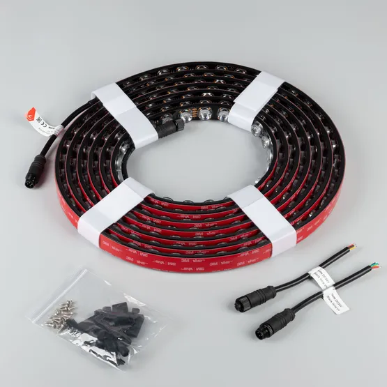 Фото #3 товара Светодиодная лента герметичная FLT-PS-S42-BLACK-23mm 24V RGB (21 W/m, IP67, 15deg, 5m) (Arlight, -)