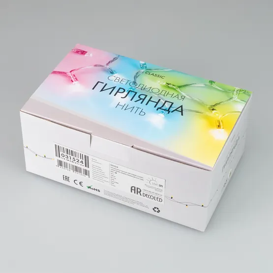 Фото #5 товара Светодиодная гирлянда ARD-STRING-CLASSIC-15000-WHITE-100LED-LIVE RGB-SPI (12V, 53W) (Ardecoled, IP65)
