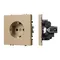 Минифото #1 товара Механизм электрической розетки SCT-NOBE-MEU1-SFPL-GD (230V, 16A) (Arlight, Золотой песок)