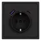 Минифото #3 товара Механизм розетки с USB зарядкой SCT-NOBE-MUAC-SFPL-BK (230V, 16A) (Arlight, Черный оникс)