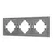 Минифото #1 товара Рамка пластиковая FRM-TENDO-PL-3-GR (Arlight, Графитовый)