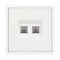 Минифото #2 товара Механизм сдвоенной компьютерной розетки SCT-NOBE-MPC2-SFPL-WH (RJ-45, CAT6) (Arlight, Белый кварц)