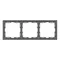 Минифото #2 товара Рамка пластиковая FRM-NOBE-SFPL-3-GR (Arlight, Серый базальт)